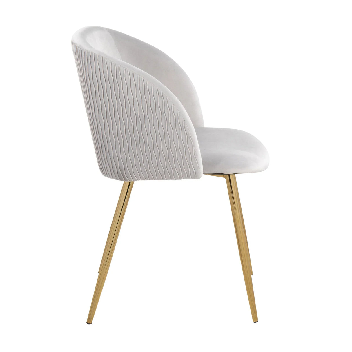 Fran - Pleated Waves Contemporary Chair (Set of 2) - Furniture Home Direct