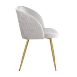 Fran - Pleated Waves Contemporary Chair (Set of 2) - Furniture Home Direct