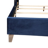 Upholstered Nailhead Trim Chic Bed - Furniture Home Direct