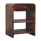 Aspen - Open Bedside Table - Dark Brown - Furniture Home Direct
