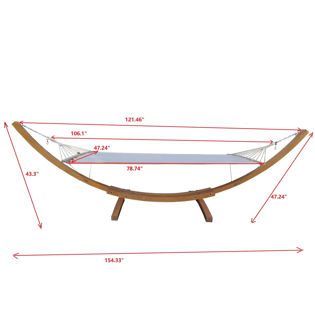 Person Hammock With Stand Set For Indoor Outdoor Standalone - Beige - Furniture Home Direct