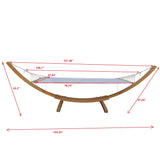 Person Hammock With Stand Set For Indoor Outdoor Standalone - Beige - Furniture Home Direct
