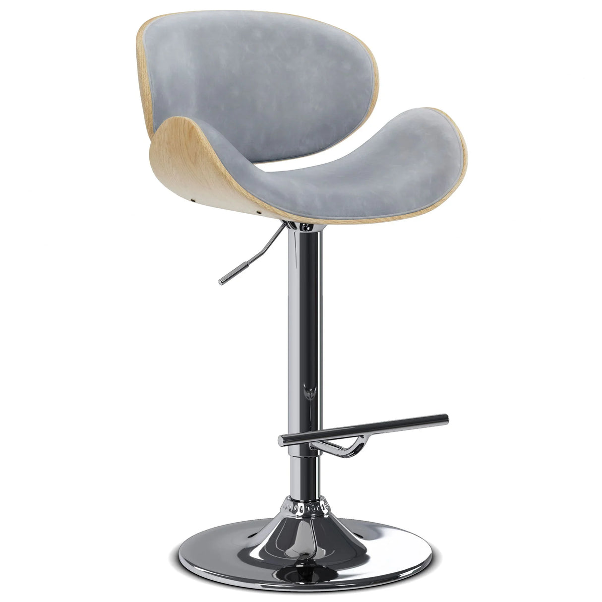 Marana - Handcrafted Bentwood Adjustable Swivel Bar Stool - Furniture Home Direct