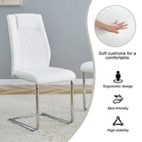 Dining Set 7 Piece Marble Top Table And Chairs White - Furniture Home Direct