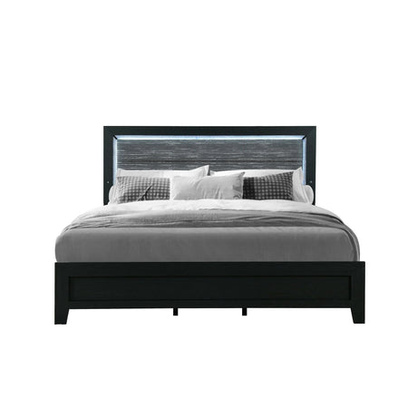 Carlos - 5 Pieces Queen Bedroom Set - Black - Furniture Home Direct