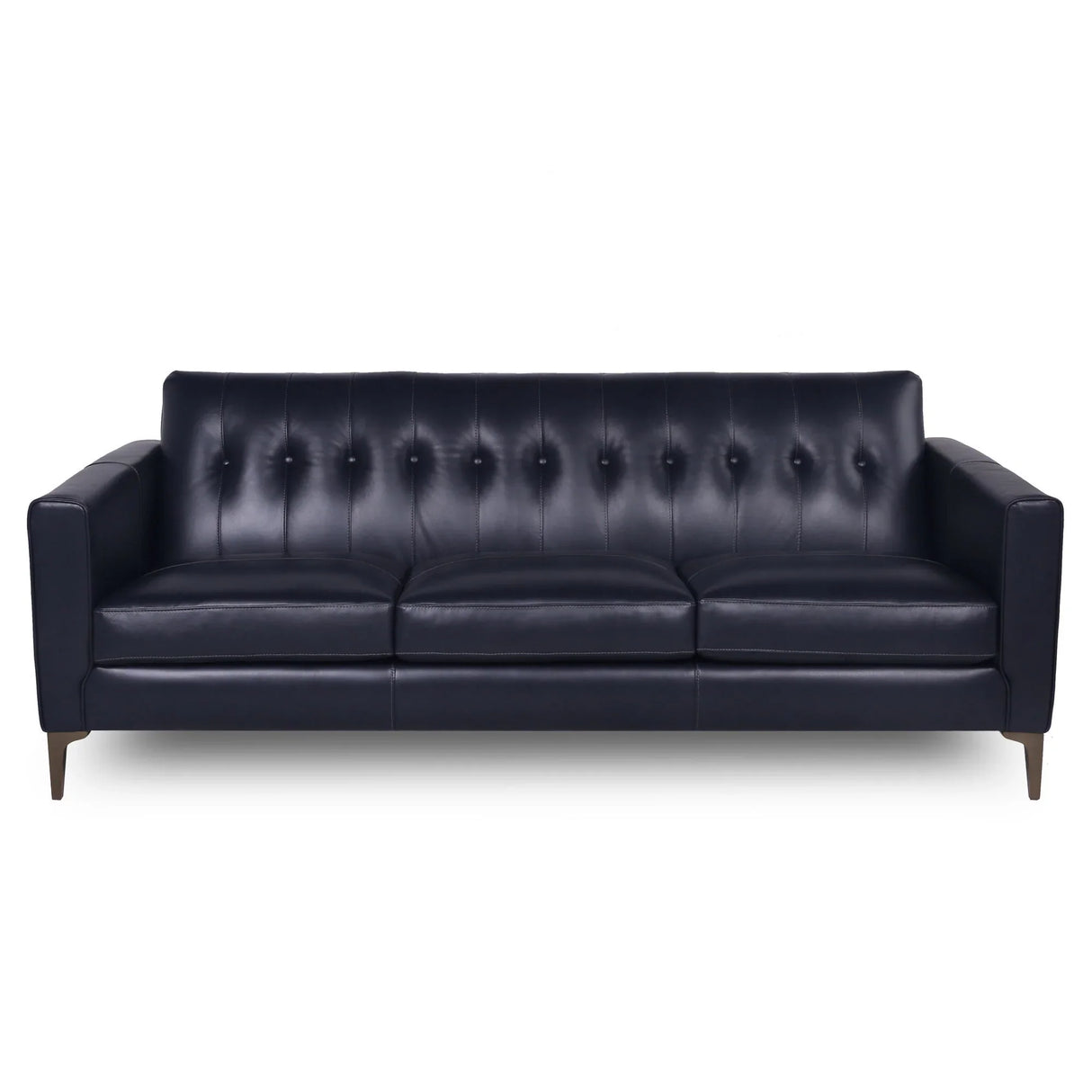 Mid-Century Tufted Leather Sofa - Furniture Home Direct