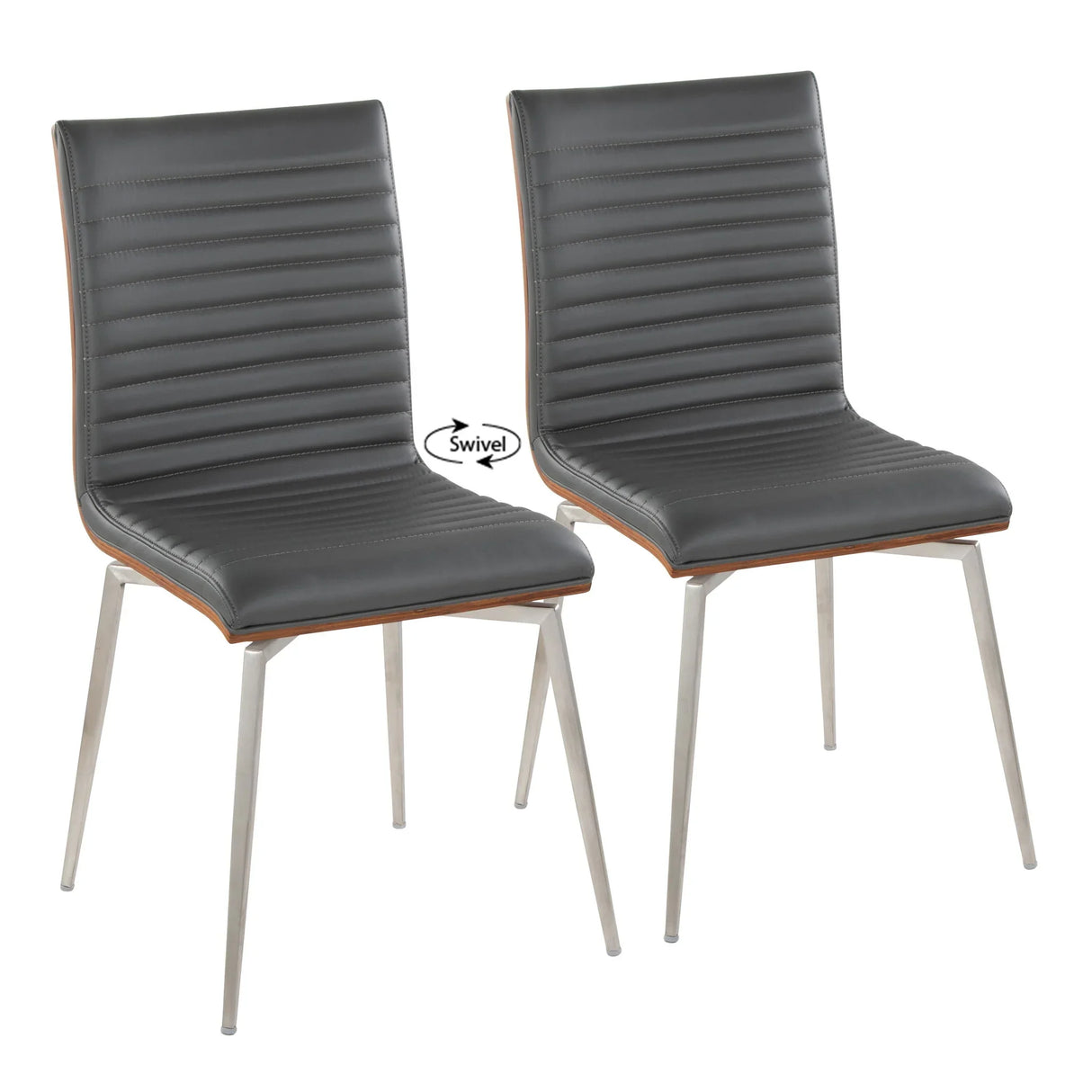 Mason - Contemporary Dining Chair (Set of 2) With Swivel - Furniture Home Direct
