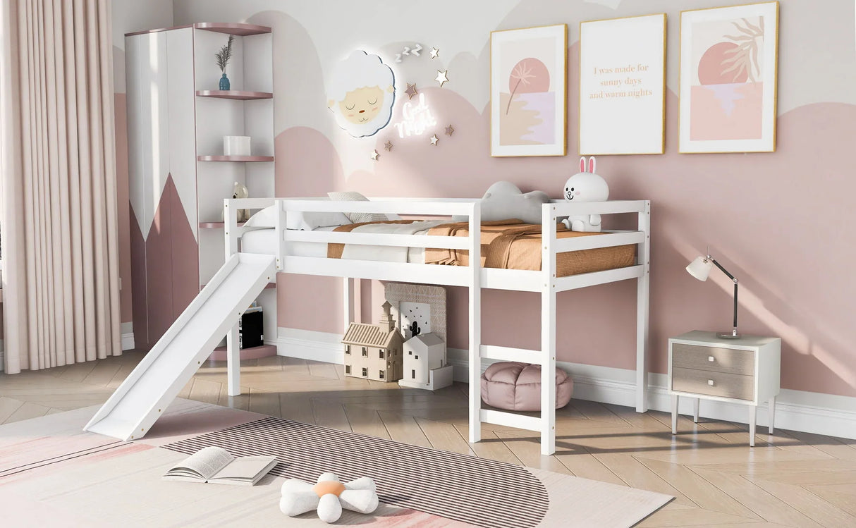 Loft Bed With Slide, Multifunctional Design - Furniture Home Direct