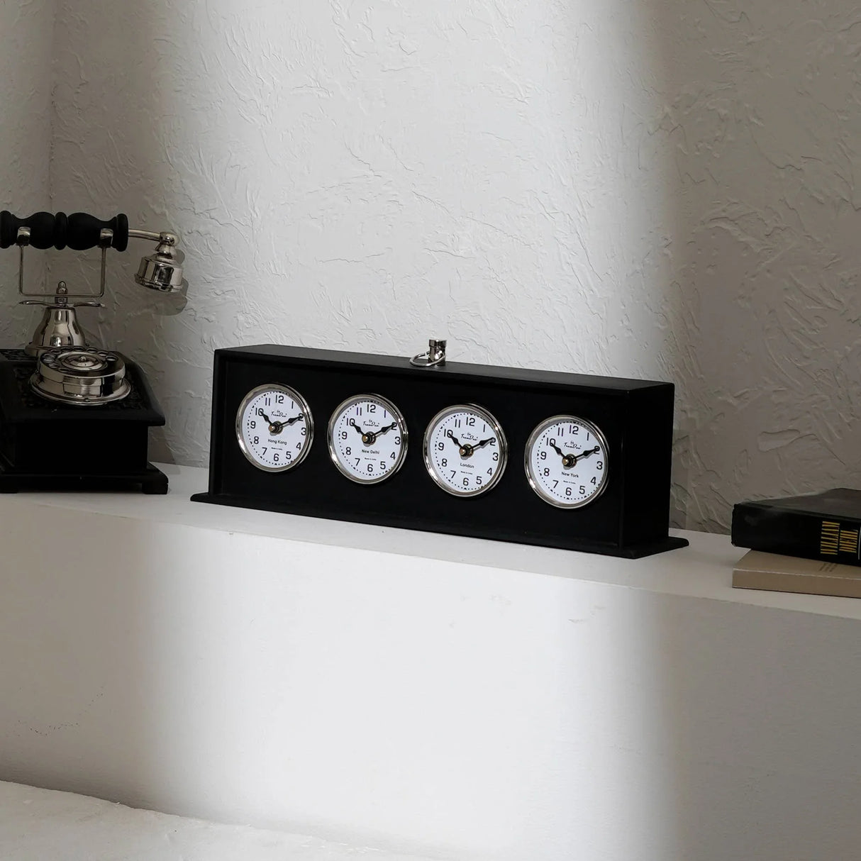 Modern & Decorative Tabletop Time Zone Desk Clock - Furniture Home Direct