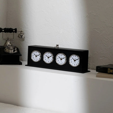Modern & Decorative Tabletop Time Zone Desk Clock - Furniture Home Direct