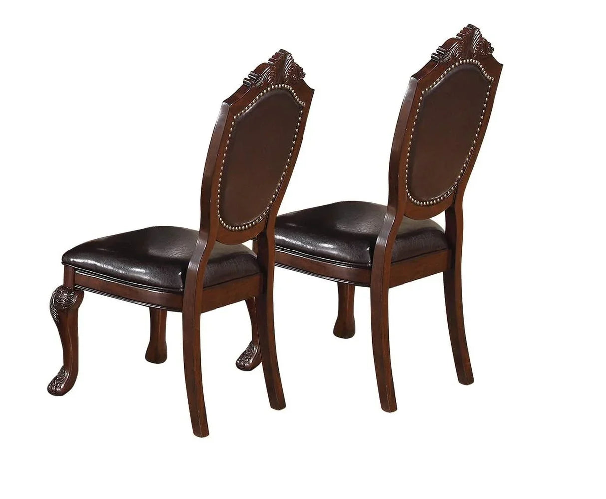 Dining Set Table And 8 Chairs, Traditional Rubberwood Brown - Furniture Home Direct