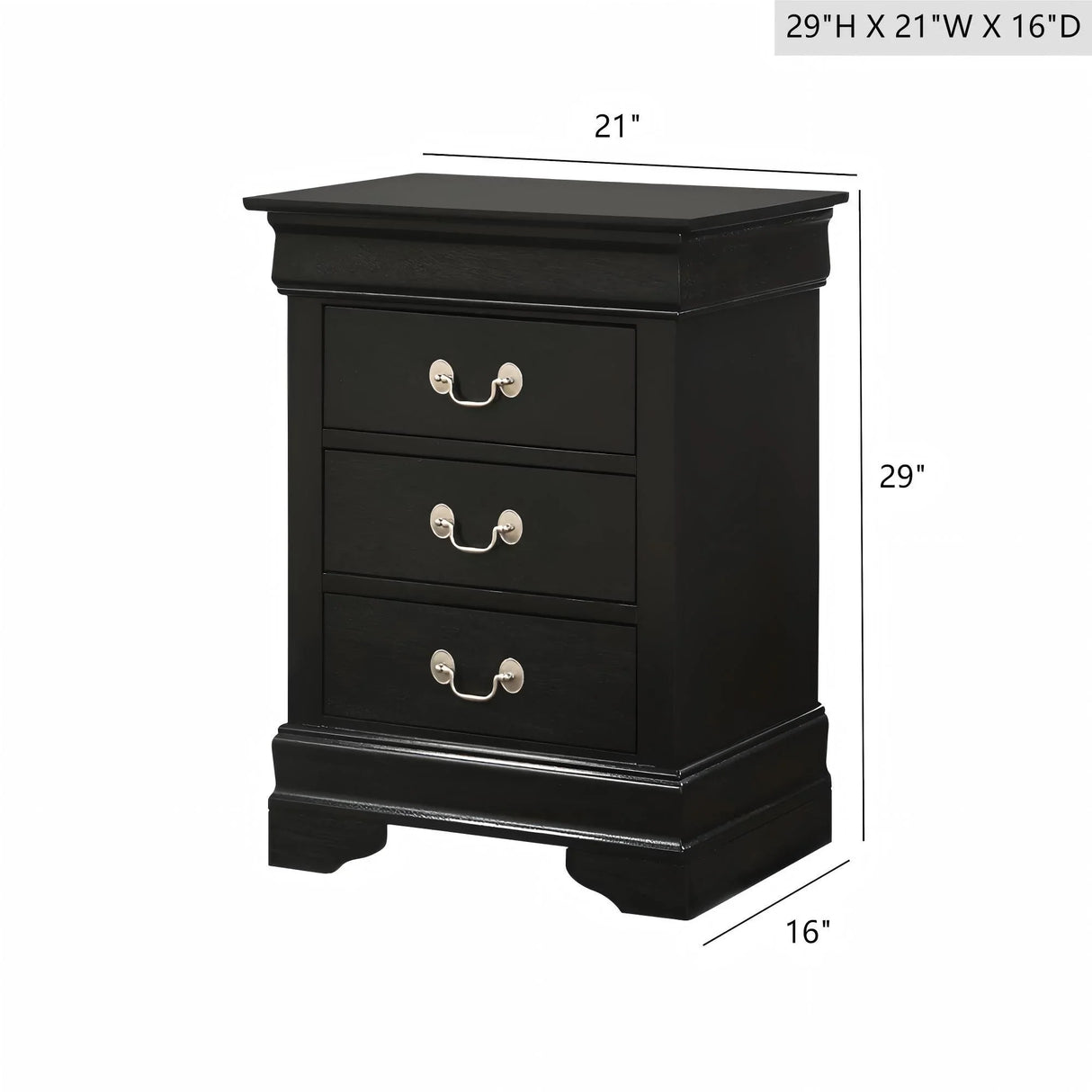 Louis Phillipe - Nightstand - Wood - Furniture Home Direct