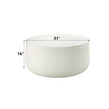 Dustan - Natural Coffee Table - White - Furniture Home Direct
