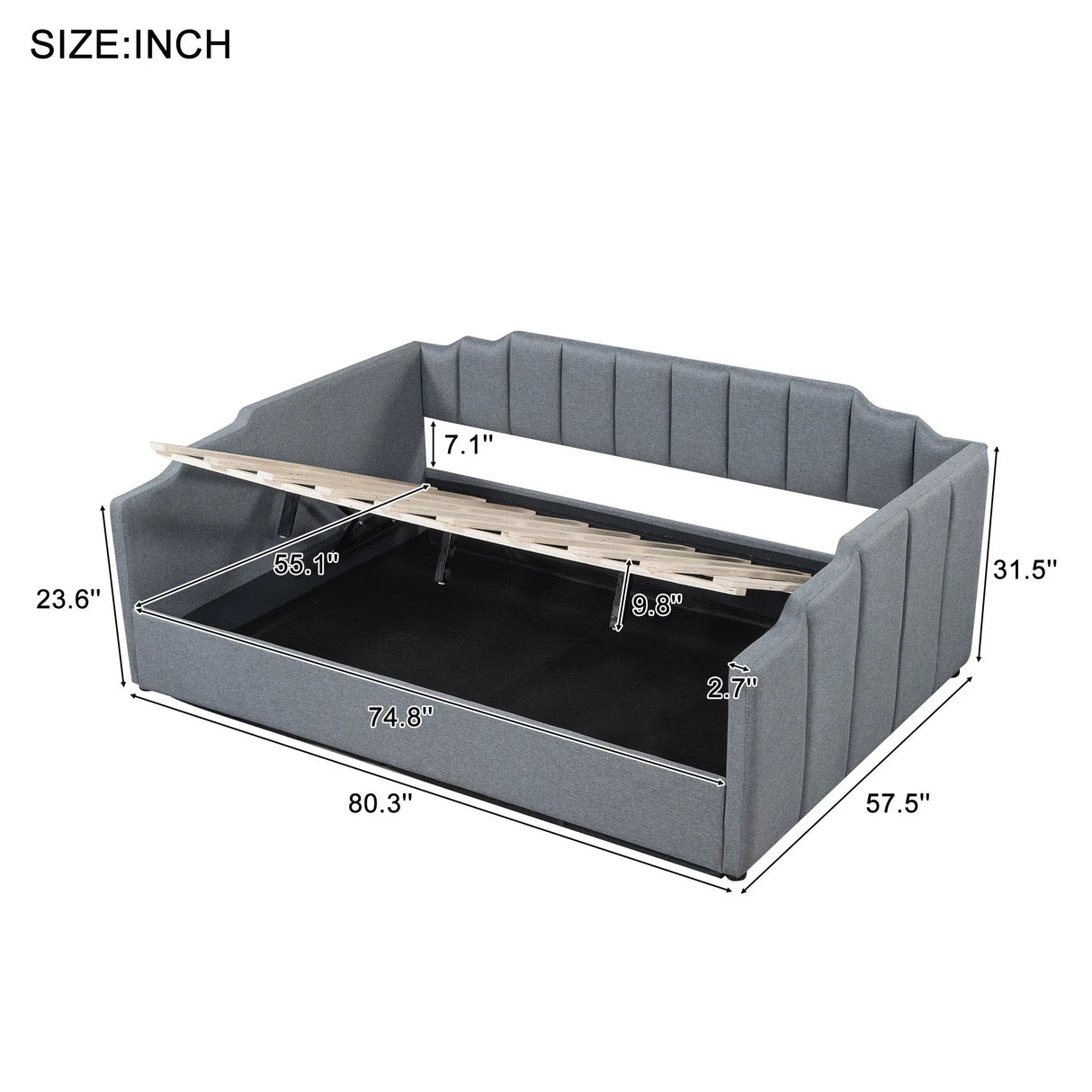 Modern Upholstered Daybed With Underneath Storage - Furniture Home Direct
