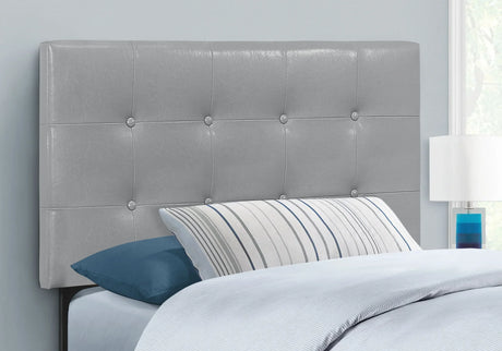 Twin Size, Bed Headboard Only, Upholstered, Transitional - Gray - Furniture Home Direct