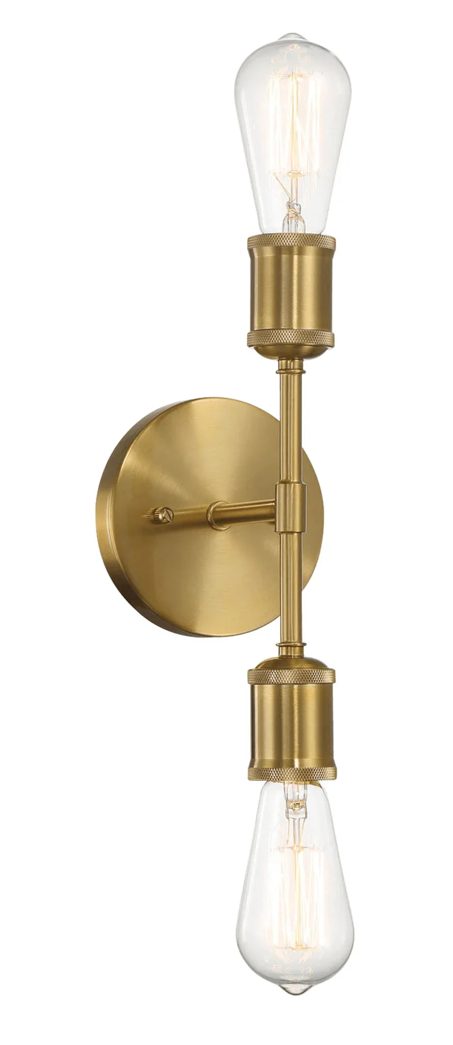 Reverie - Double Lights Bathroom Wall Sconce Over Mirror - Clear / Gold - Furniture Home Direct