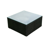Outdoor Sectional Set With Blue Cushions - Furniture Home Direct