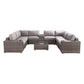 Modern Patio Rattan Sectional Set With Cushions - Furniture Home Direct