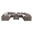 Modern Patio Rattan Sectional Set With Cushions - Furniture Home Direct