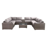 Modern Patio Rattan Sectional Set With Cushions - Furniture Home Direct