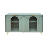 Accent Cabinet Lacquered Wooden Cabinet With 4 Glass Doors Sideboard Buffet Server Cabinet Storage Cabinet, For Living Room, Entryway, Hallway, Office, Kitchen And Dining Room - Furniture Home Direct
