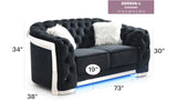 Loveseat With Flared Arms - Furniture Home Direct