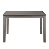 Dining Set Rectangular Table with Padded Chairs Gray - Furniture Home Direct