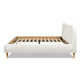 Roman - Curved Headboard Upholstered Platform Bed - Furniture Home Direct
