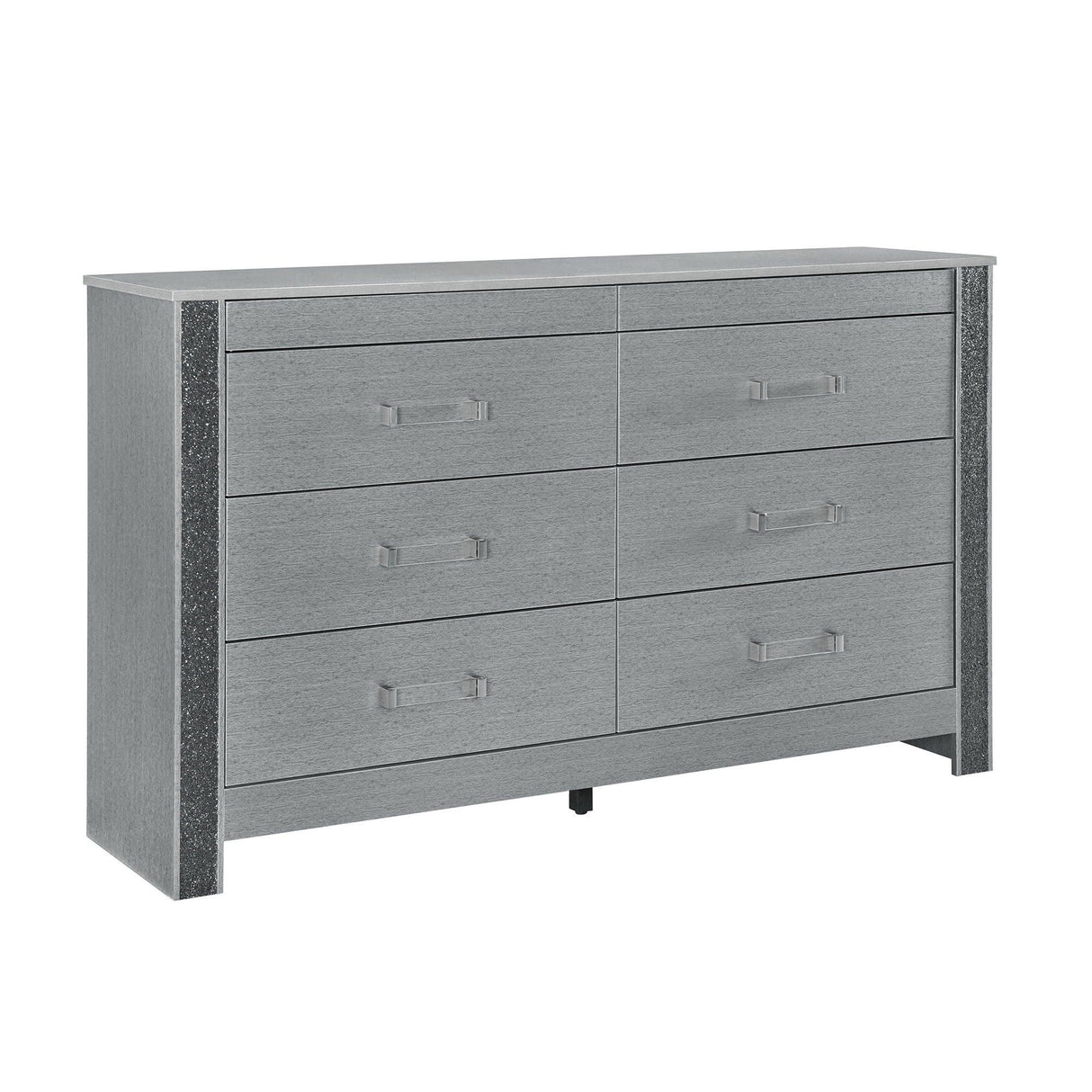 Lorenzo - 5 Piece Bedroom Set With Glittered Detailing - Furniture Home Direct