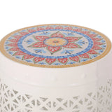 Outdoor Side Table with Flower Design - Furniture Home Direct