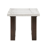 Edwyn - Natural Marble Top End Table - Furniture Home Direct