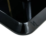 Dining Table With Imitation Marble Top, Modern Black - Furniture Home Direct