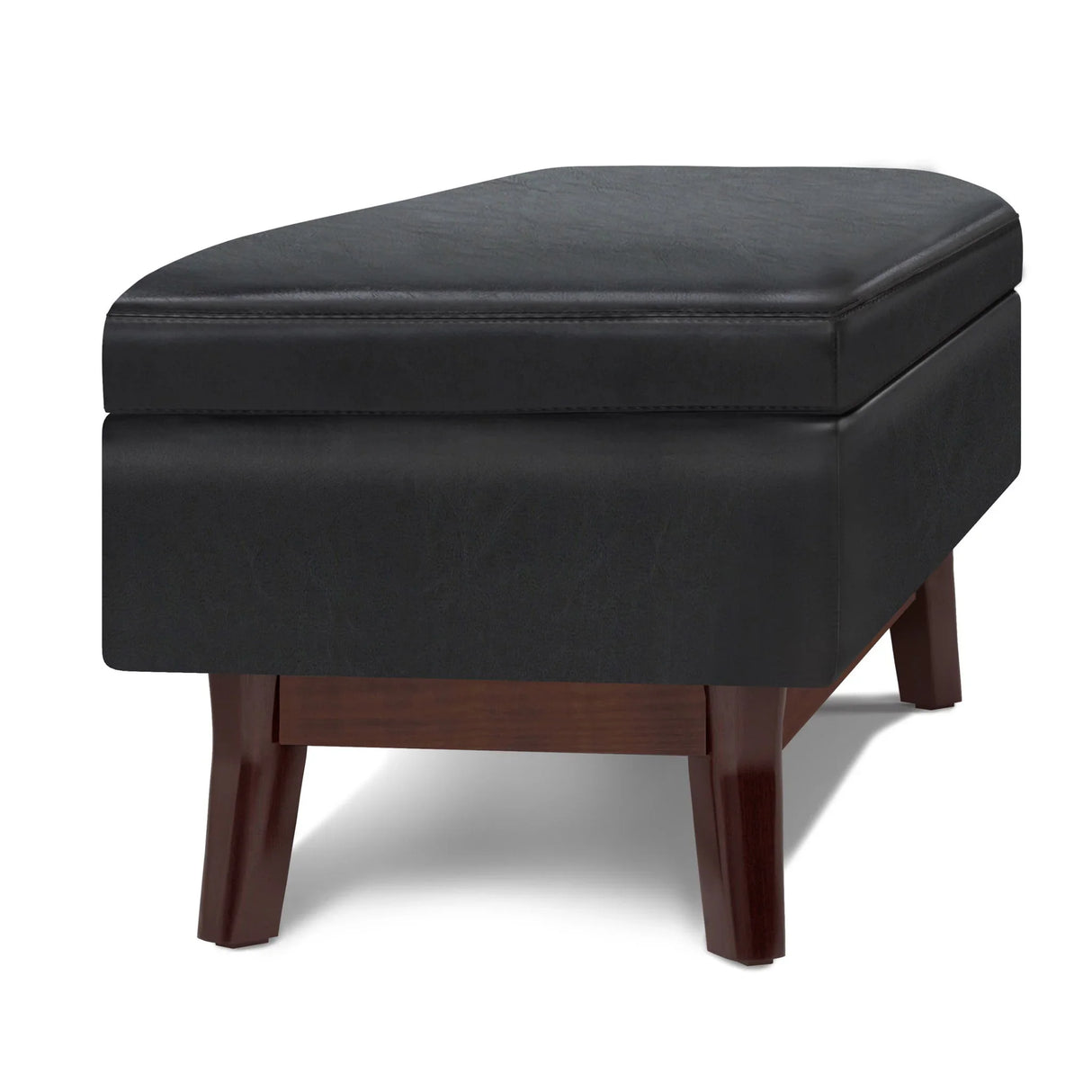 Owen - Rectangular Storage Ottoman - Midnight Black - Furniture Home Direct