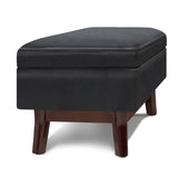 Owen - Rectangular Storage Ottoman - Midnight Black - Furniture Home Direct