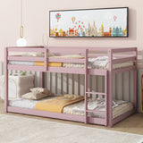 Twin Over Twin Floor Bunk Bed - Furniture Home Direct