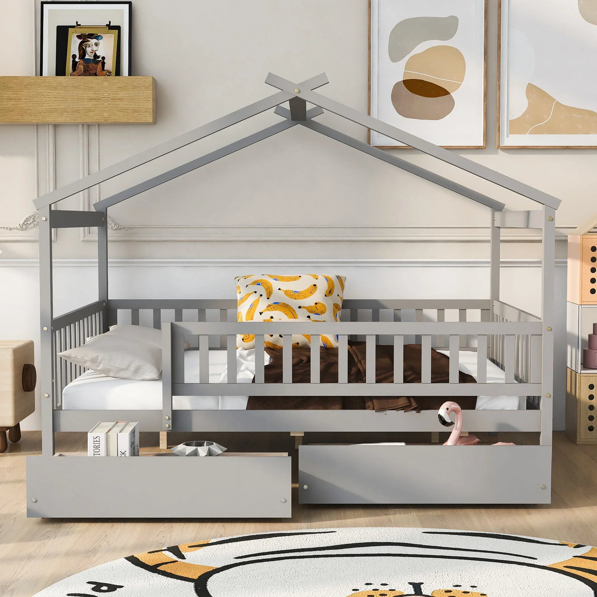 House Bed With 2 Drawers - Furniture Home Direct
