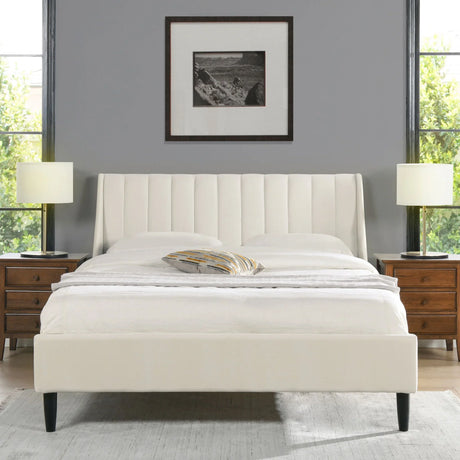 Aspen - Vertical Tufted Modern Headboard Platform Bed Set - Furniture Home Direct