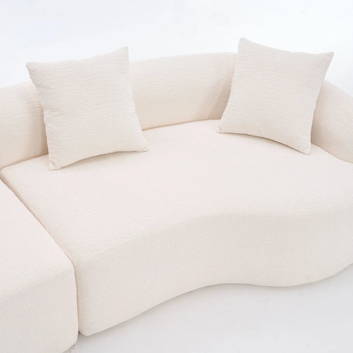 4 Seater Sofa With Chenille Fabric, 30D, 60 Hardness Full Sponge, 4 Pillow For Living Room, Home Furniture Sleeper Sectional Sofa For Apartment - Furniture Home Direct