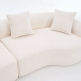 4 Seater Sofa With Chenille Fabric, 30D, 60 Hardness Full Sponge, 4 Pillow For Living Room, Home Furniture Sleeper Sectional Sofa For Apartment - Furniture Home Direct