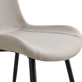 Dining Chairs Faux Leather Set Of 6 Modern Light Gray - Furniture Home Direct
