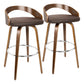 Grotto - Mid Century Elegant Design Modern Barstool With Swivel (Set of 2) - Furniture Home Direct