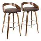 Grotto - Mid Century Elegant Design Modern Barstool With Swivel (Set of 2) - Furniture Home Direct