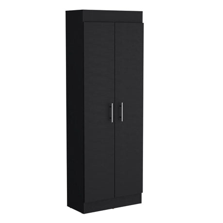 Clinton - Pantry Storage Kitchen Cabinet - Black - Furniture Home Direct