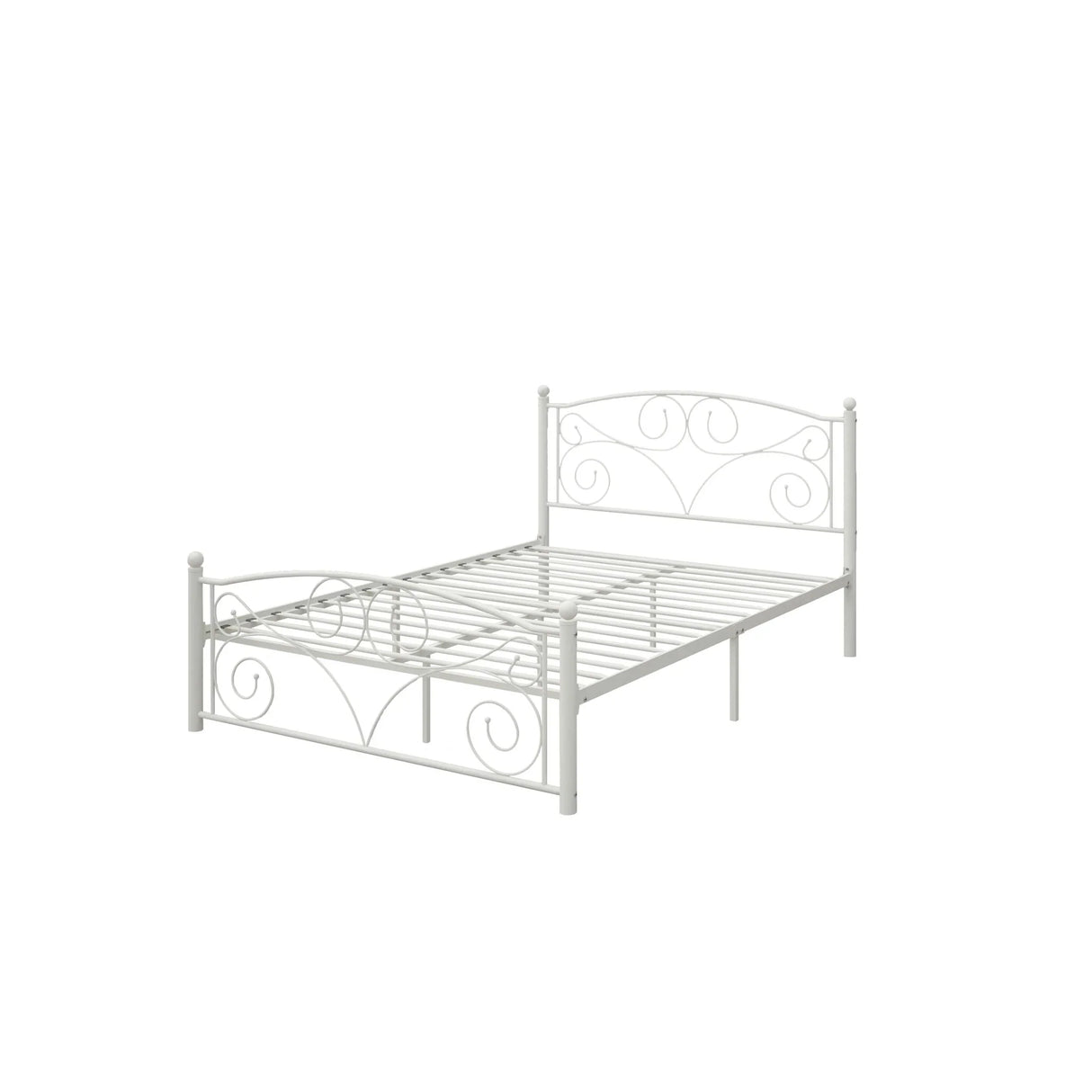 Full With Metal Frame Bed - White - Furniture Home Direct