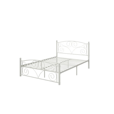 Full With Metal Frame Bed - White - Furniture Home Direct