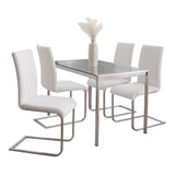 Fuji Foster - Contemporary Dining Set l, Glass 5 Piece - Furniture Home Direct