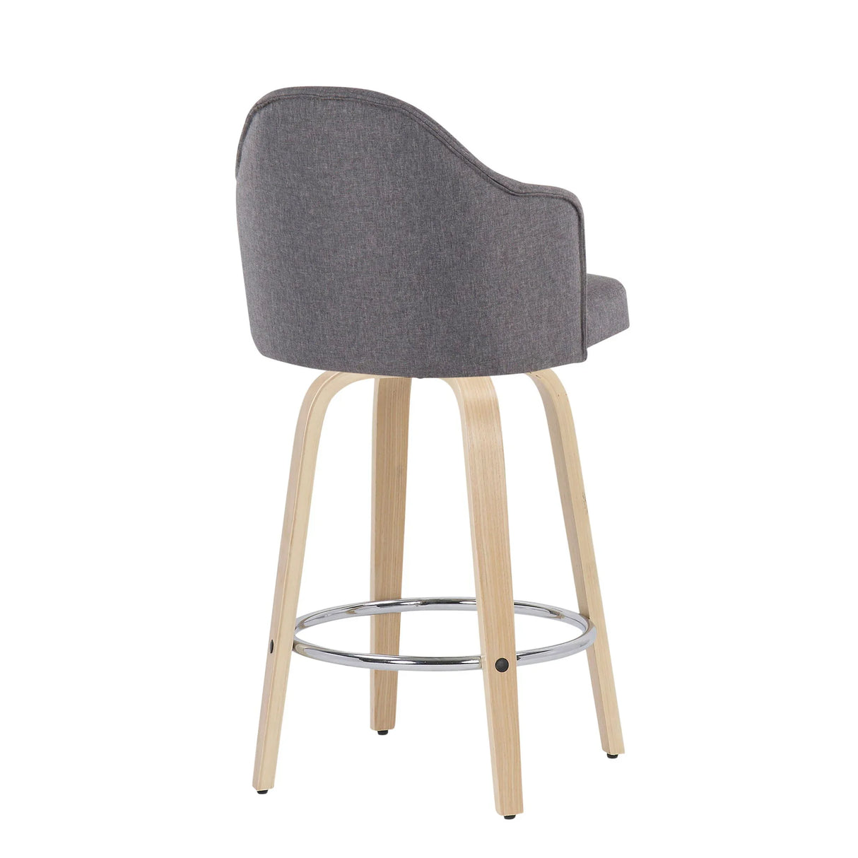 Ahoy - Mid Century Modern Fixed Height Counter Stool With Round Footrest (Set of 2) - Furniture Home Direct