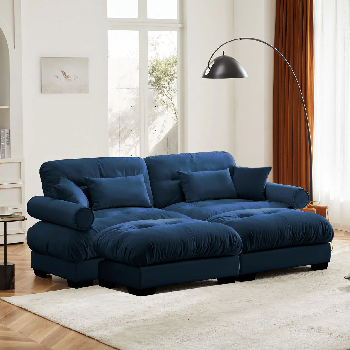 Super Comfort Oversized Modular Sectional Sofa With Movable Ottoman - Furniture Home Direct