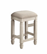 Console Table With 4 Stools - Antique White - Furniture Home Direct