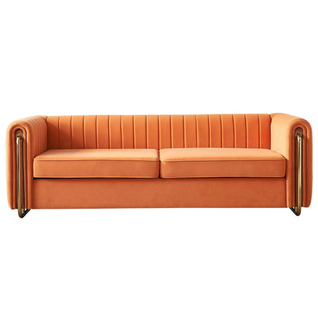 Contemporary Velvet Sofa Couch For Living Room - Furniture Home Direct